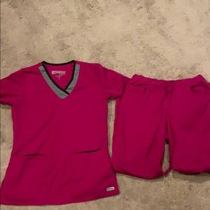 Grey’s Anatomy Maroon Scrubs. like New